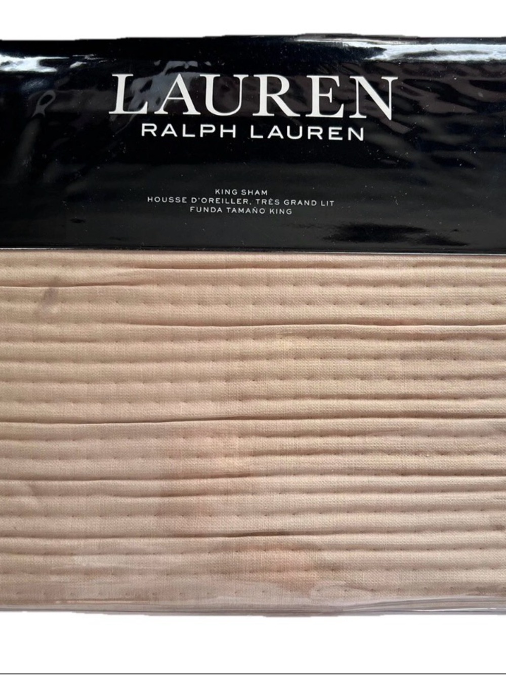 Lauren Ralph Lauren Pillow Sham Tan Spencer Matelasse One King Textured 20x36”